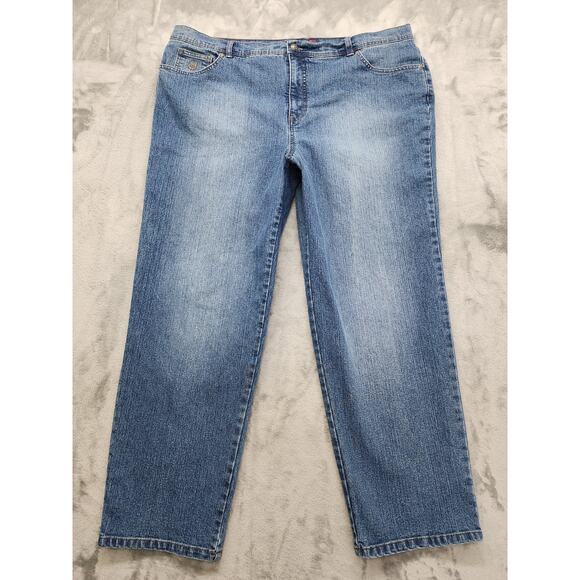 Gloria Vanderbilt Amanda High Rise Slim Leg Jeans Size 20W Blue Stretch Denim - Picture 1 of 16